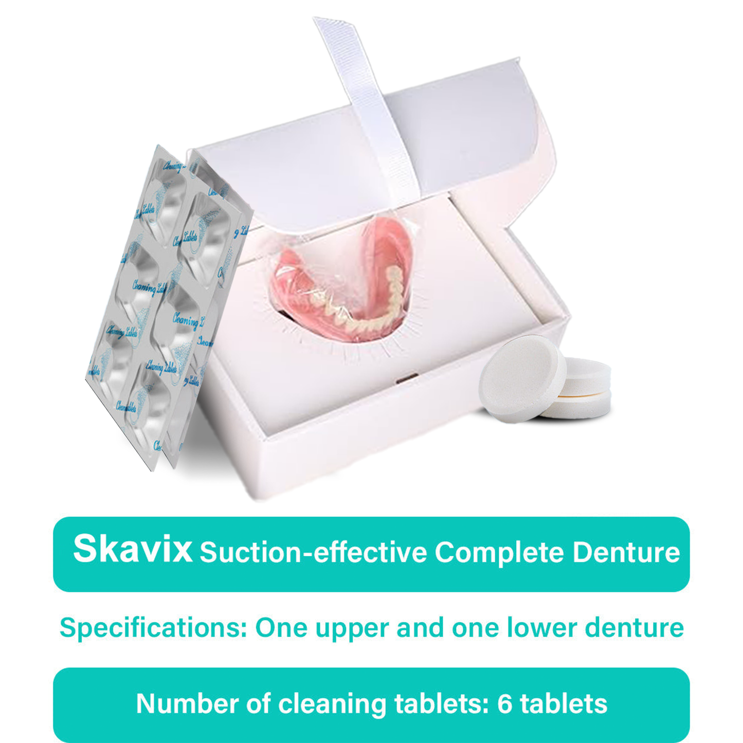 ✅ Made and Shipped from the UK| Skavix™ Suction-fit Complete Denture 🍀