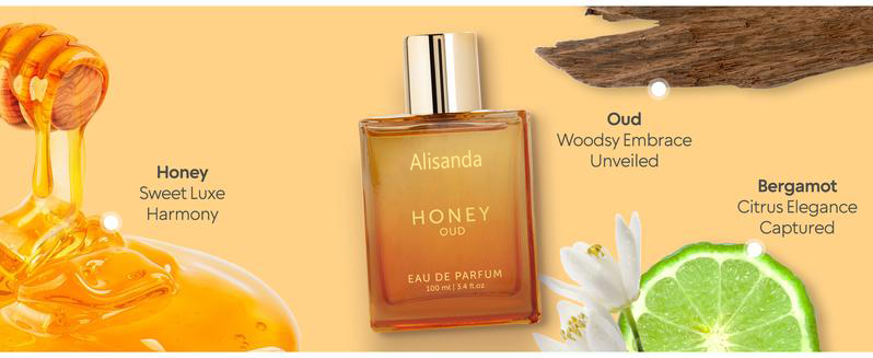 Honey Oud | Eau de Parfum 100ml (3.4 fl oz) | Patchouli, Vanilla, Bergamot | Floral & Spicy | Made with Clean & Vegan Essentials Oils | Cruelty Free Fragrance Perfume