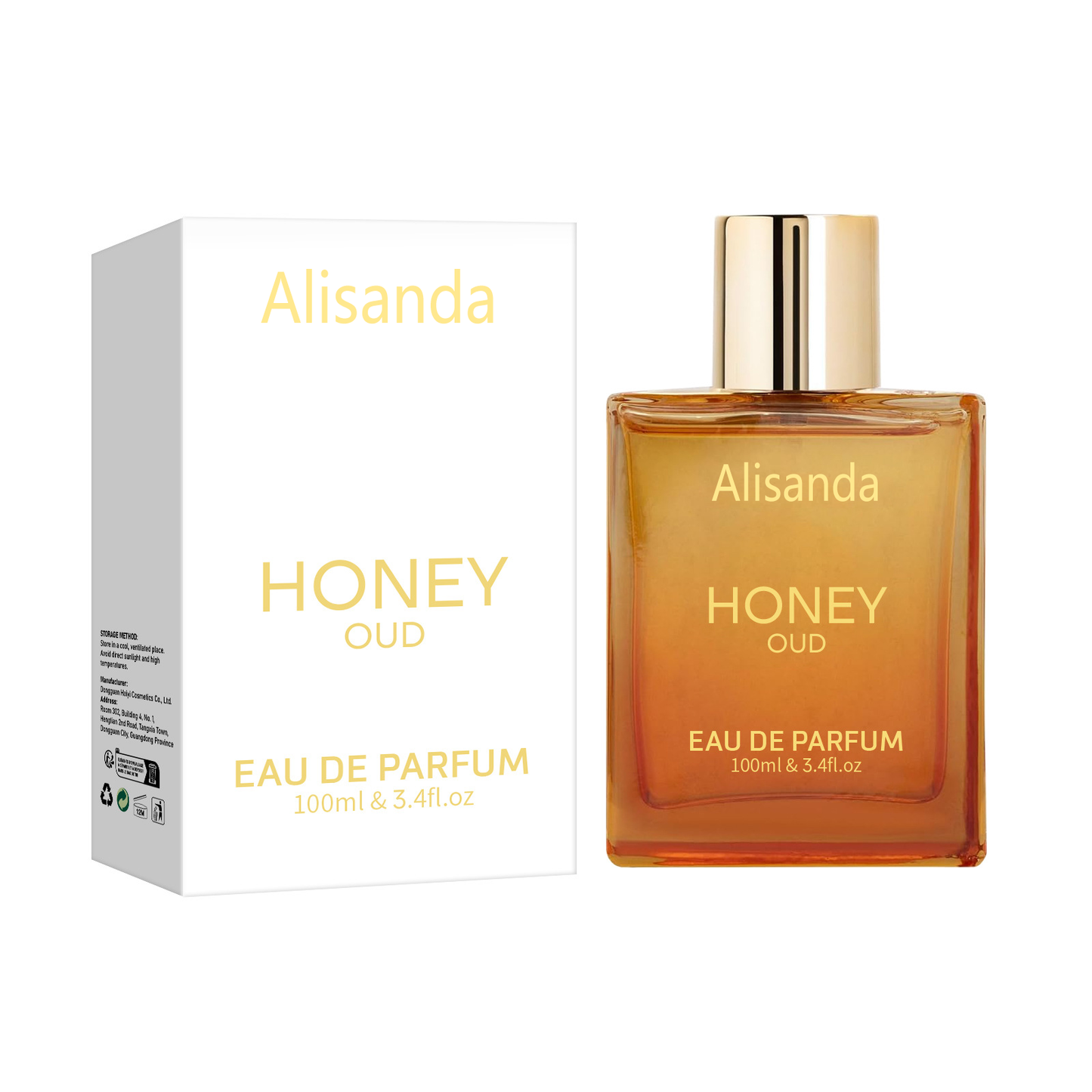 Honey Oud | Eau de Parfum 100ml (3.4 fl oz) | Patchouli, Vanilla, Bergamot | Floral & Spicy | Made with Clean & Vegan Essentials Oils | Cruelty Free Fragrance Perfume